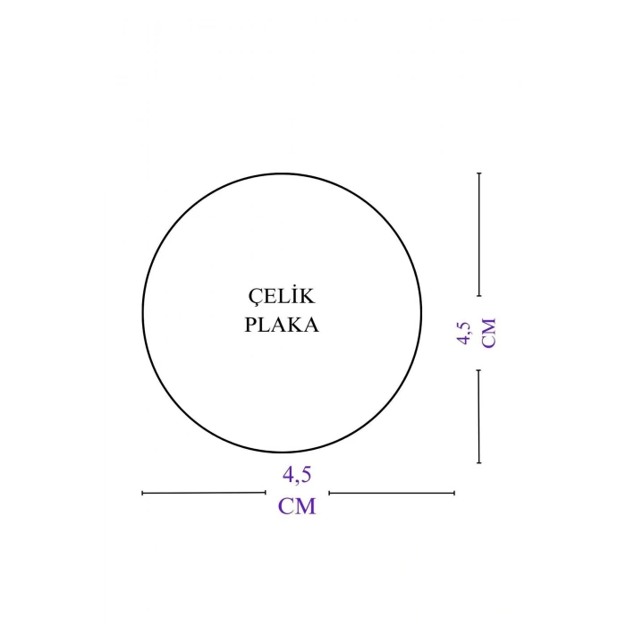 Parlak Taşlı Hamse Çelik Ayetel Kürsi Felak Nas İhlas Çift Yön Araba Dikiz Ayna Süsü 4,5 cm Plaka
