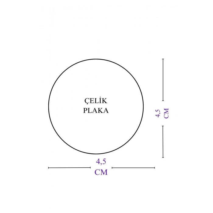 Sıkma Apatit Taşlı Çelik Ayetel Kürsi Felak Nas İhlas Çift Yön Araba Dikiz Ayna Süsü 4,5 cm
