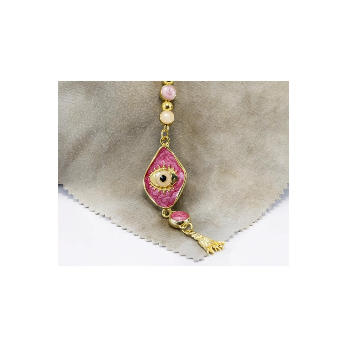 Pastel Pembe Nazar Boncuğu Araba Dikiz Ayna Süsü, Yeni Araba Süsü
