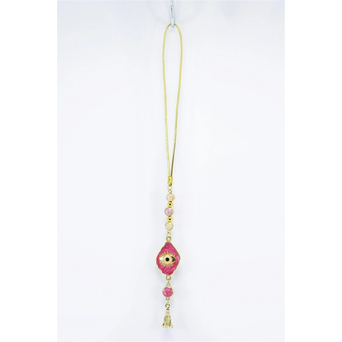 Pastel Pembe Nazar Boncuğu Araba Dikiz Ayna Süsü, Yeni Araba Süsü