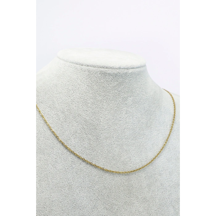 316L Paslanmaz Çelik Zincir Gold Renkli 60cm, Yedek İnce Zincir