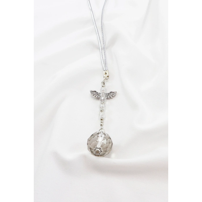 Kristal Boncuk Melek Kanadı Sun Catcher Dikiz Ayna Süsü, Araba Hediyesi