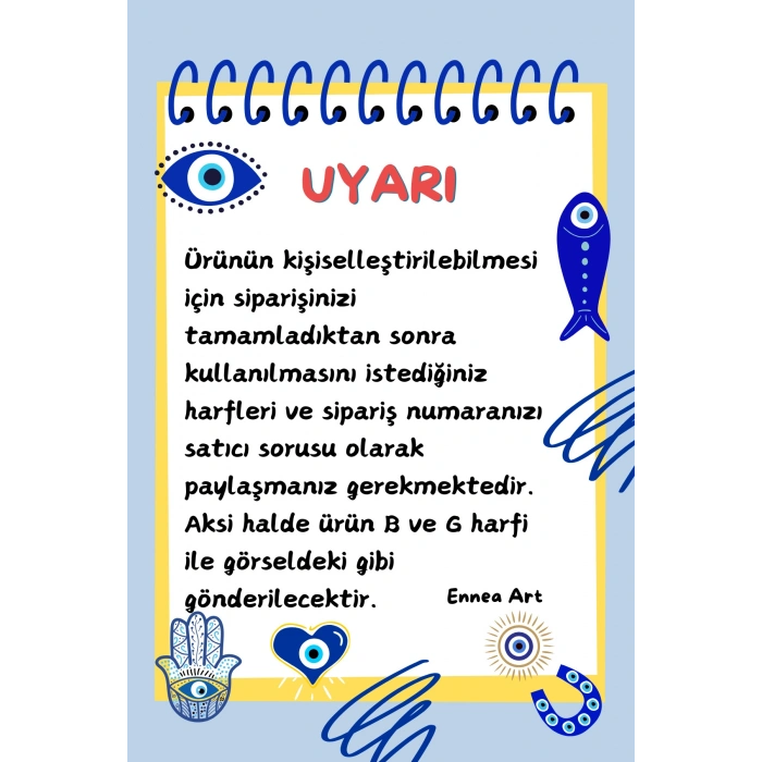 Pembe Nazar Boncuğu Gold Renkli Dört Harfli Püsküllü Araba Dikiz Ayna Süsü /Aile Araba Hediyesi