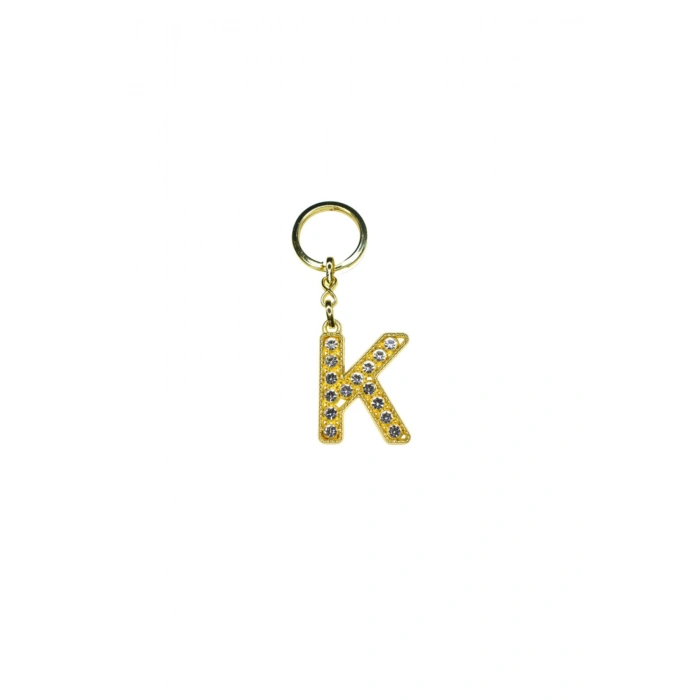 Taşlı Harf Anahtarlık Gold K