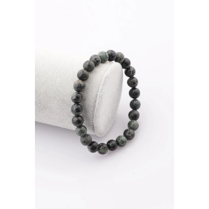 Gri Jasper Doğal Taş Bileklik - 8 mm
