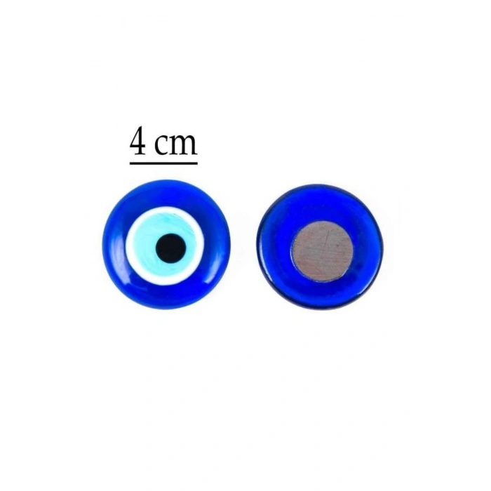 Küçük Boy Cam Nazar Boncuğu Magnet Metal Dolap Süsü