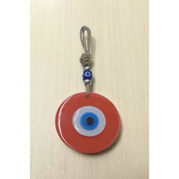 12cm Turuncu Nazar Boncuğu, Cam Nazar Boncuk Duvar Süsü, Nazarlık, Turuncu Nazar Boncuğu 12cm