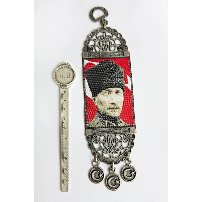 Nikel Kaplamalı M. Kemal Atatürk Salkım Duvar Süsü Hediyelik Dekor