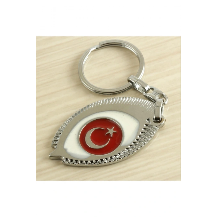 MTXDPN Ay Yıldız (153314) Metal Anahtarlık-Kırmızı
