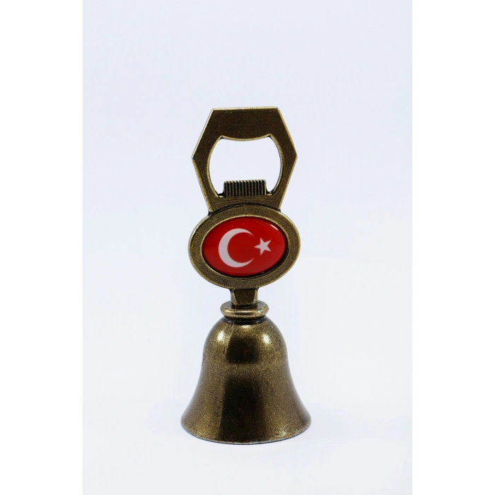 Bayraklı Çan Zili, Hediyelik Türk Bayraklı Zil, Okul Düğün Parti Resepsion Otel Zili