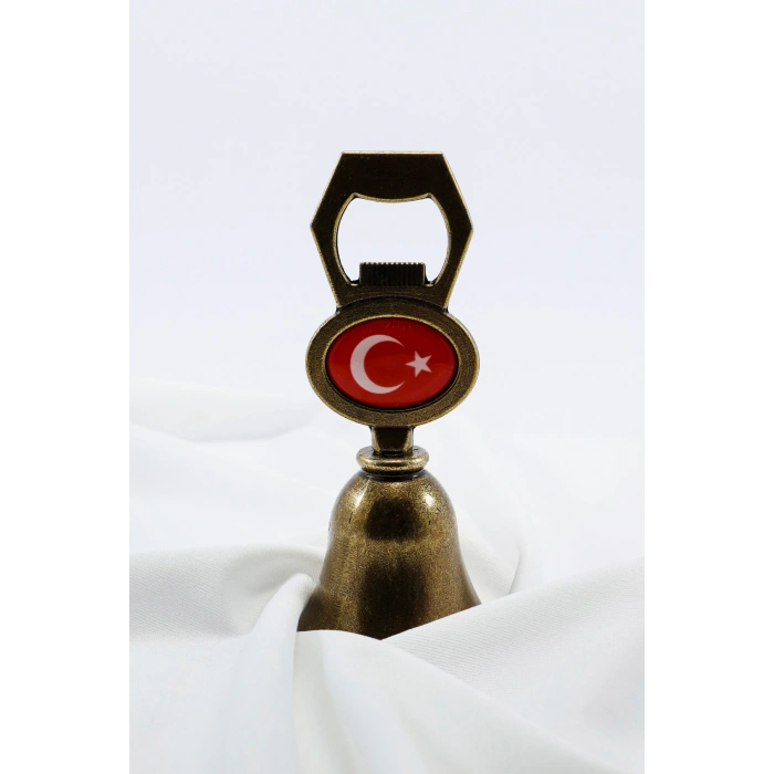 Bayraklı Çan Zili, Hediyelik Türk Bayraklı Zil, Okul Düğün Parti Resepsion Otel Zili