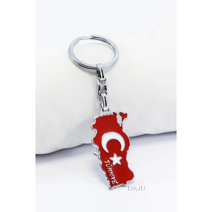 Türkiye Yazılı Türk Bayraklı Anahtarlık, Hediyelik Çanta Süsü