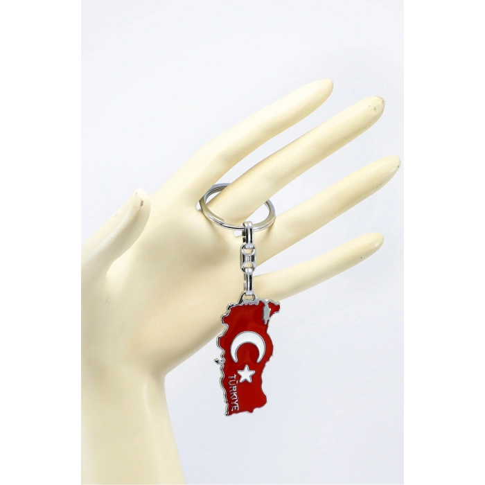 Türkiye Yazılı Türk Bayraklı Anahtarlık, Hediyelik Çanta Süsü
