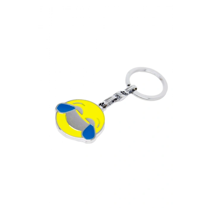 Kahkaha Atan Sevimli Emojli Anahtarlık, Hediyelik Çanta Süsü