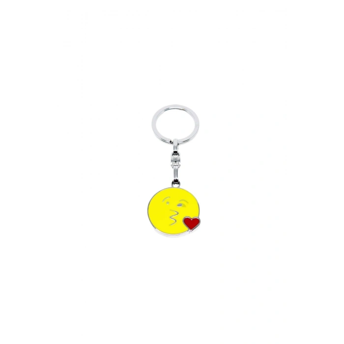 Öpücük Atan Sevimli Emojli Anahtarlık, Hediyelik Çanta Süsü