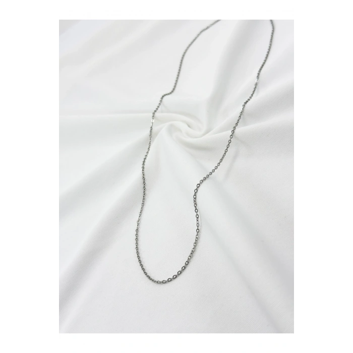 Gümüş Renkli 316L Paslanmaz Çelik Zincir 60 cm