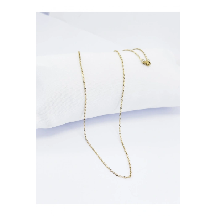 Gold Renkli 316L Paslanmaz Çelik Zincir 60 cm