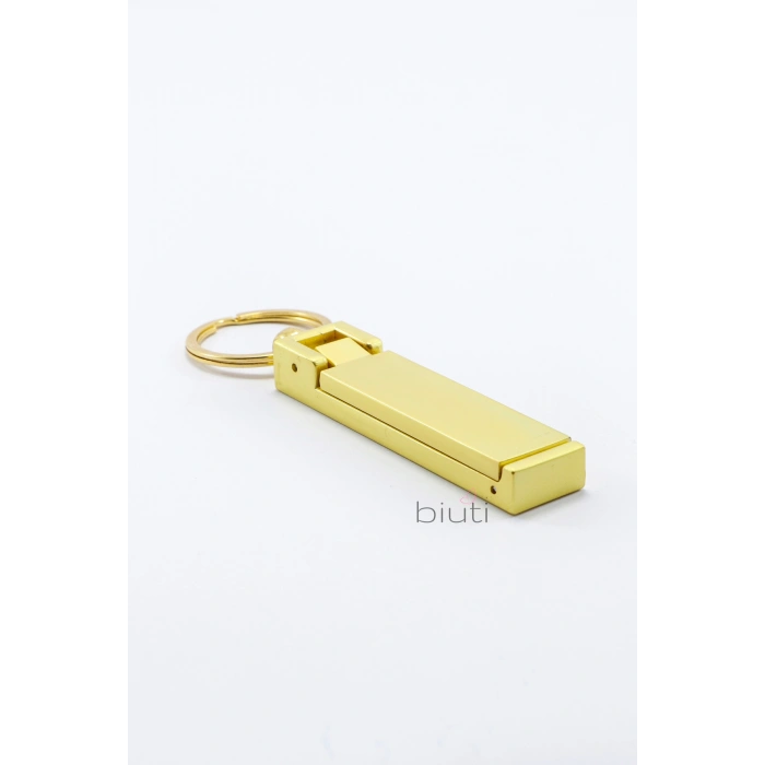 Telefon Tutucu Gold Renkli Metal Anahtarlık, Şık Hediyelik Anahtarlık