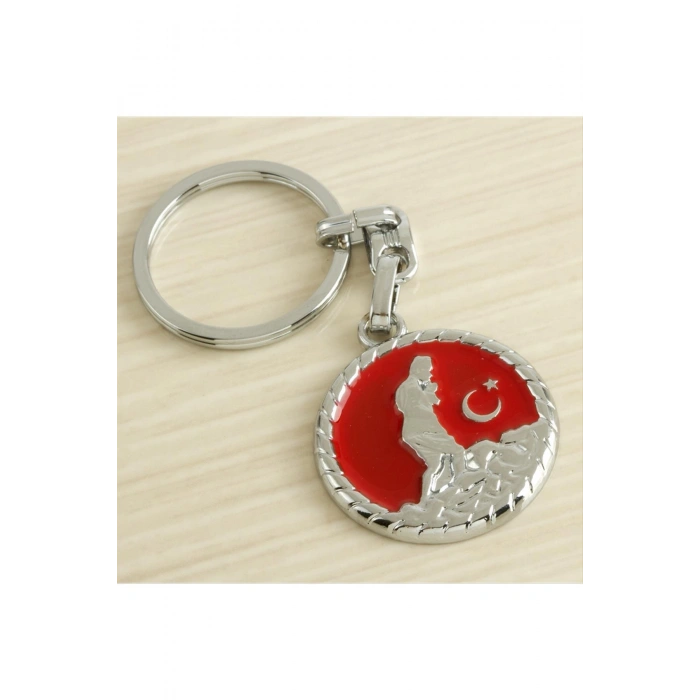 MTXDPN Ay Yıldız Kemal Atatürk (153313) Metal Anahtarlık-Siyah