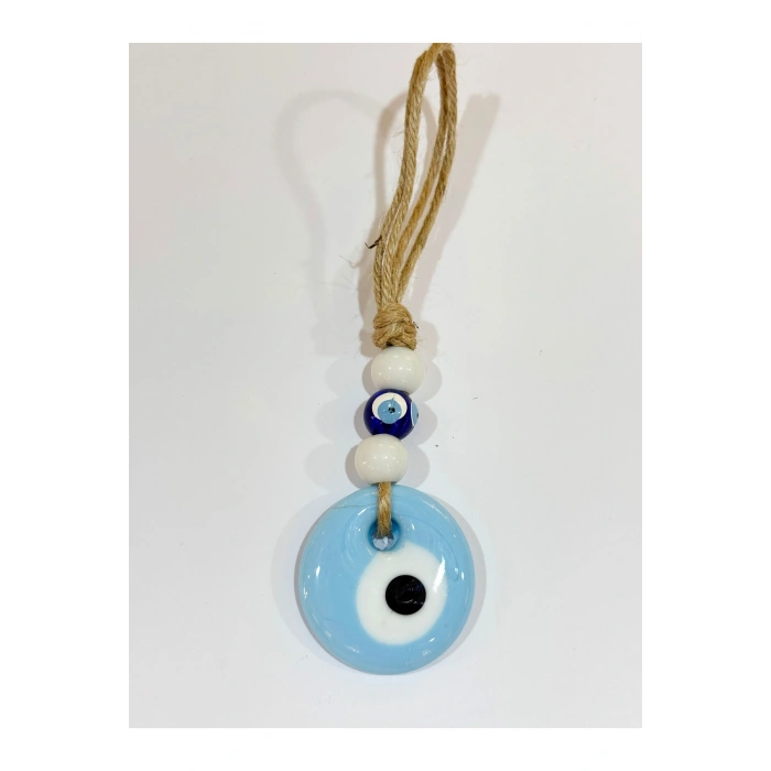 Bebe Mavisi El Yapımı Cam Nazar Boncuğu 5cm Duvar Süsü