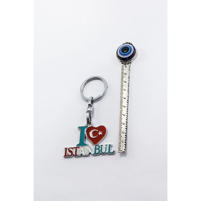 I Love Istanbul Temalı Metal Anahtarlık, İstanbul Hatırası ve Hediyelik Anahtarlık