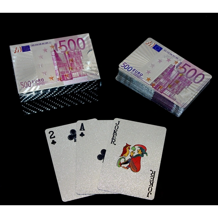 Euro Tasarımlı Gümüş İskambil Oyun Kartı Alk2812