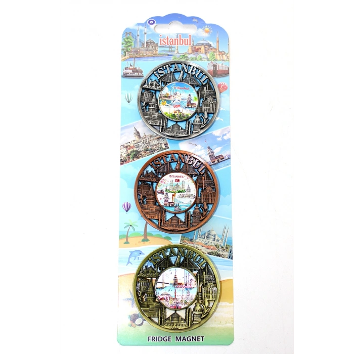 İstanbul Temalı Metal Magnet 3Lü Set Alk2890