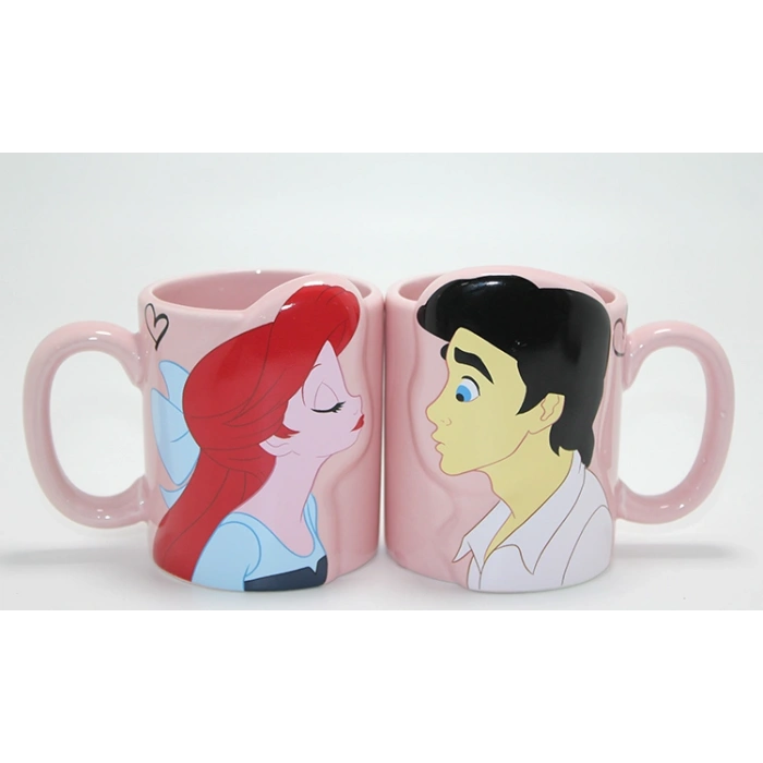 Küçük Deniz Kızı Ariel Ve Prens Eric 3D Çift Kupa Bardak Seti Alk4537