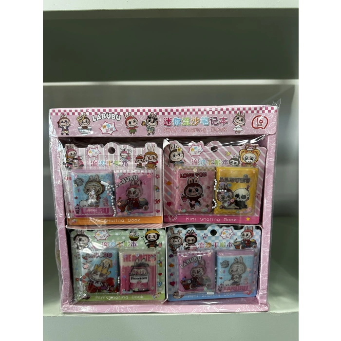 LABUBU SULU STİCKER NOT DEFTERİ MİNİ 16 lı