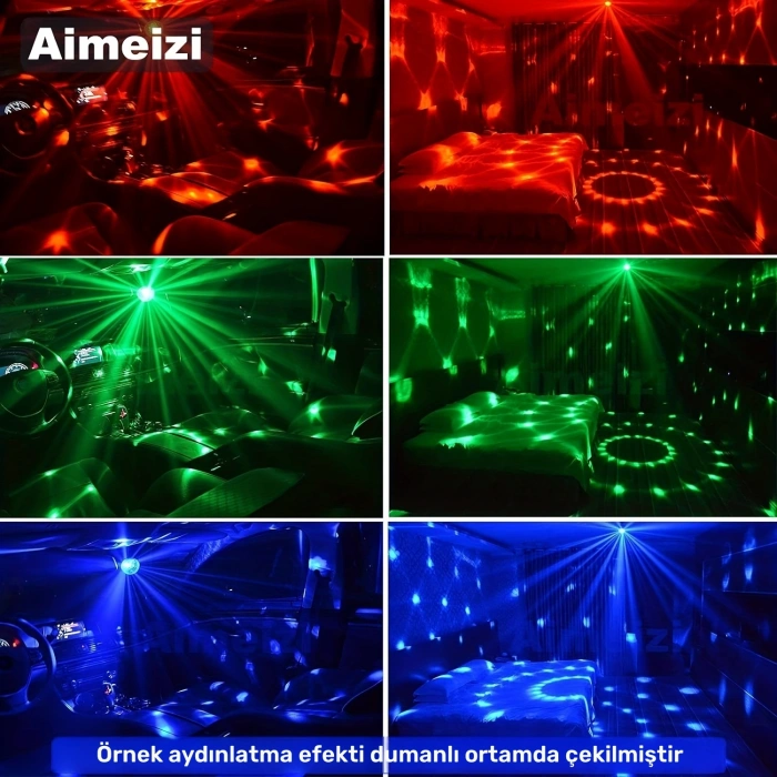 Oynar Başlıklı Kumandalı RGB Disko Topu