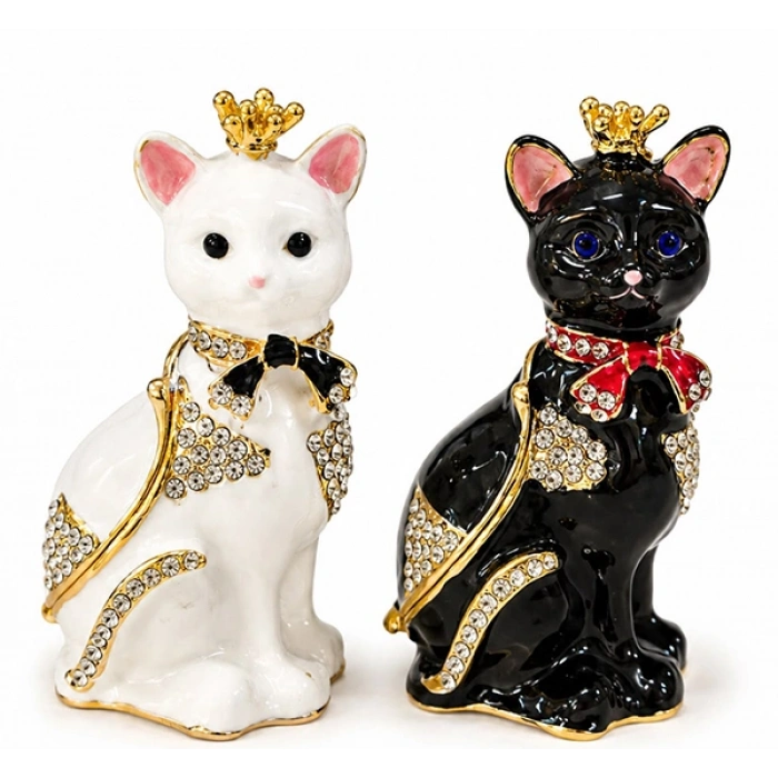 Swaroski Taşlı Kedi Figürü Alk5773