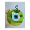 Yeşil Nazar Boncuğu 12 Cm El Yapımı Cam Duvar Dekoru Hediyelik Eşya
