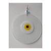 Beyaz El Yapımı Büyük Cam Nazar Boncuk Duvar Dekoru 20 cm