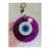 Mor El Yapımı Büyük Cam Nazar Boncuğu 12 Cm