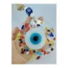 Renkli Nazar Boncuğu 12cm El Yapımı Cam Duvar Dekoru