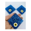 El Yapımı Cam Nazar Boncuklu Magnet Seti 5x5 Cm