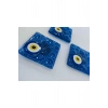 El Yapımı Cam Nazar Boncuklu Magnet Seti 5x5 Cm