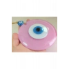 Toz Pembe Büyük Cam Nazar Boncuğu 12 cm