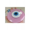 Toz Pembe Büyük Cam Nazar Boncuğu 12 cm