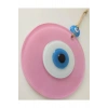 Toz Pembe Büyük Cam Nazar Boncuğu 12 cm