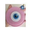 Toz Pembe Büyük Cam Nazar Boncuğu 12 cm