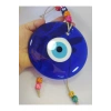 Renkli Boncuklu Büyük Nazar Boncuğu 13cm El Yapımı Cam Duvar Dekoru