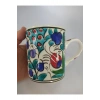 Çini Desenli Seramik Kupa El Yapımı Hediyelik Eşya