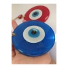 Opak Kırmızı Ve Mavi Cam Nazar Boncuğu Ikili Set Duvar Dekoru 12 Cm Hediyelik Eşya
