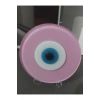 Toz Pembe El Yapımı Deliksiz Büyük Cam Nazar Boncuğu 12 Cm Masa Üstü Dekor Hediyelik Eşya