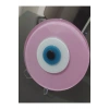 Toz Pembe El Yapımı Deliksiz Büyük Cam Nazar Boncuğu 12 Cm Masa Üstü Dekor Hediyelik Eşya