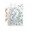 Hediyelik Defter A5 Boy Simli Ve Sulu Şeffaf Unicorn Temalı Defter Okula Başlangıç Hediyesi