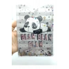 Hediyelik Defter A5 Boy Simli Ve Sulu Şeffaf Panda Temalı Defter Okula Başlangıç Hediyesi