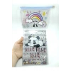 Hediyelik Kırtasiye Seti A5 Boy Simli/sulu Şeffaf Panda Temalı Defter + Şeffaf/simli Kalemlik