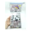 Hediyelik Kırtasiye Seti A5 Boy Simli/sulu Şeffaf Panda Temalı Defter + Şeffaf/simli Kalemlik